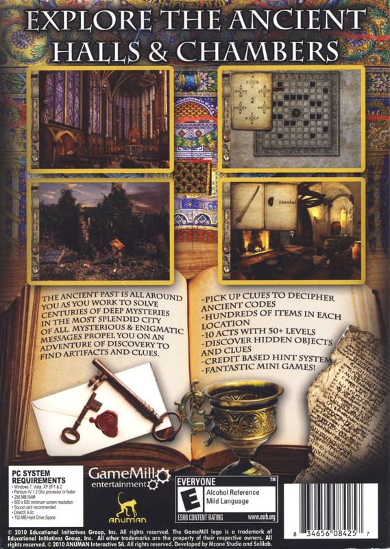 Back Cover for Secrets of the Vatican: The Holy Lance (Windows) (Includes bonus game Bermuda Triangle)