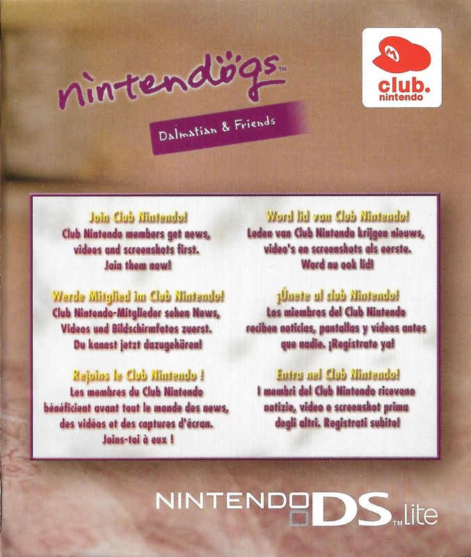 Nintendogs: Dalmatian & Friends cover or packaging material - MobyGames