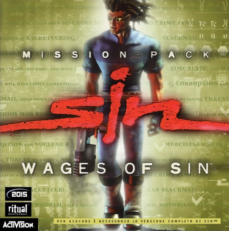 Manual for SiN: Wages of Sin (Windows): Front