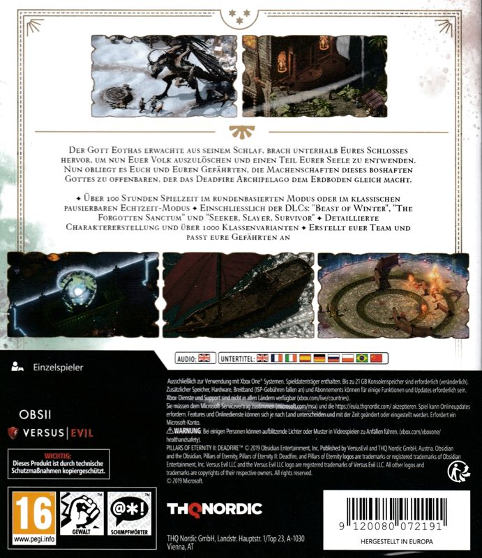 Pillars of Eternity II Deadfire Ultimate Edition cover or packaging