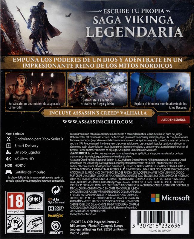 Assassins Creed Valhalla Ragnarök Edition Cover Or Packaging Material Mobygames 5516