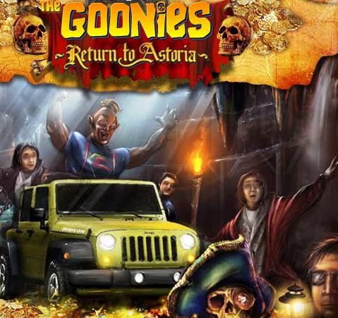 Advertisement for Jeep Presents: The Goonies - Return to Astoria (Browser): Website artwork