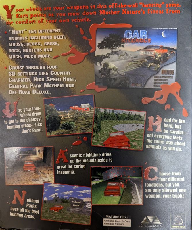 Back Cover for Carnivorous (Windows) (US retail big box.)