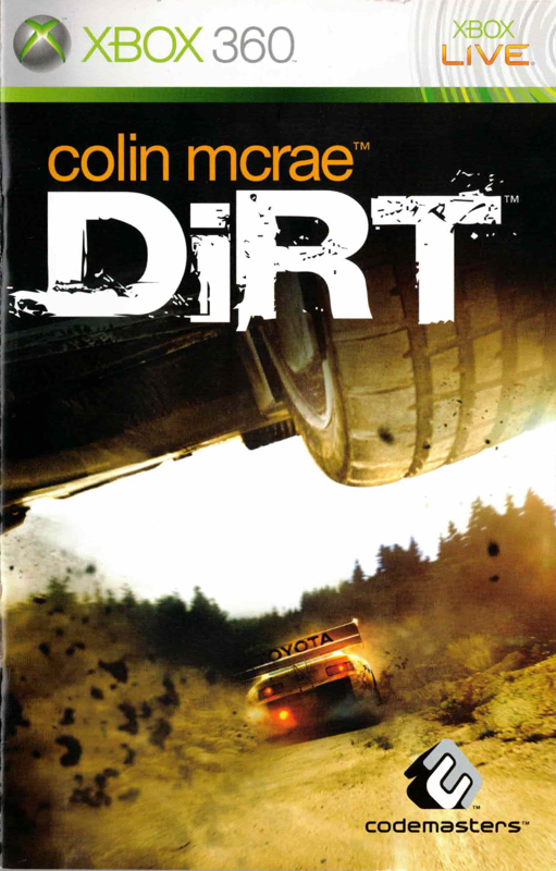 Manual for DiRT (Xbox 360) (Classics Best Sellers release): Front