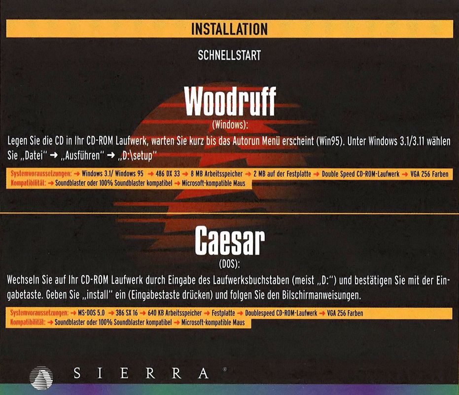Other for Best of Sierra Nr. 5 (DOS and Windows and Windows 3.x): Back Cover for Jewel Case