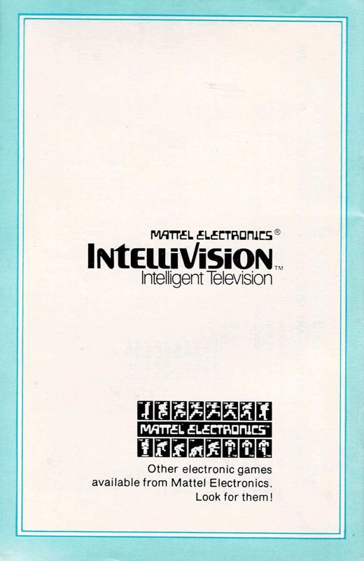 Manual for Major League Baseball (Intellivision): Back
