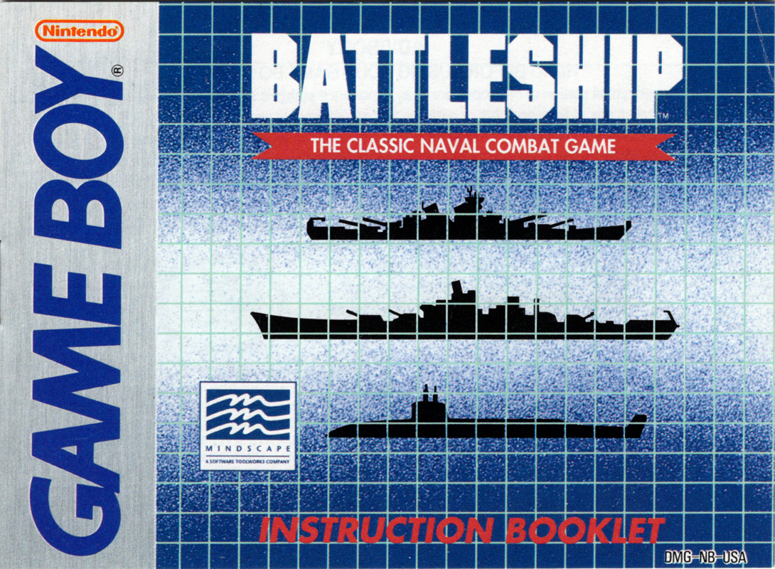 Manual for Battleship: The Classic Naval Combat Game (Game Boy): Front