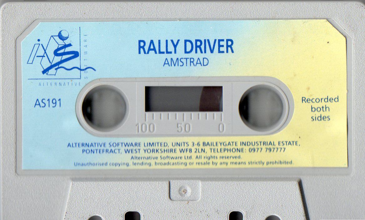 Media for Rally Driver (Amstrad CPC) (Alternative Software release)