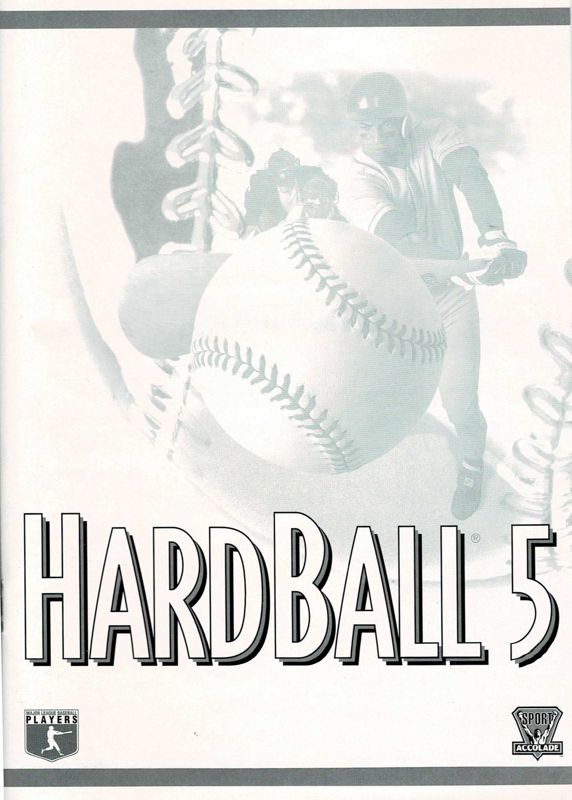Manual for HardBall 5 (DOS): Front