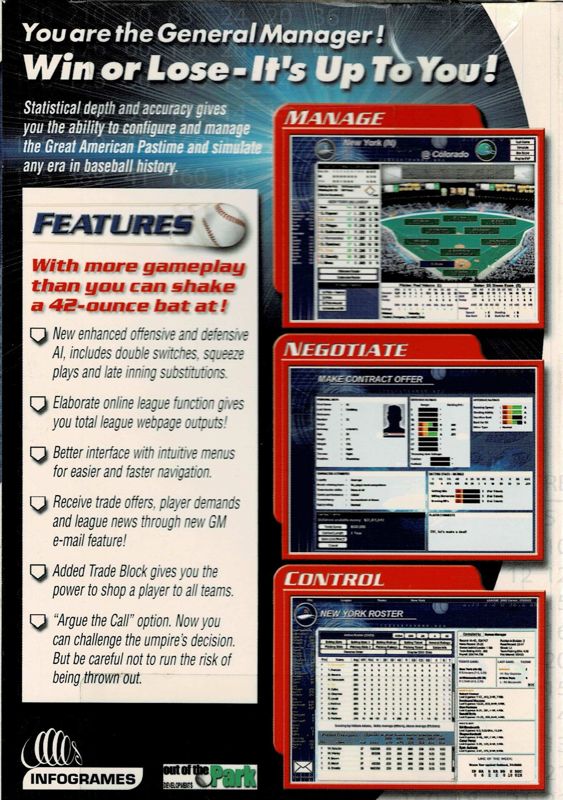 Back Cover for Season Ticket Baseball 2003 (Windows)