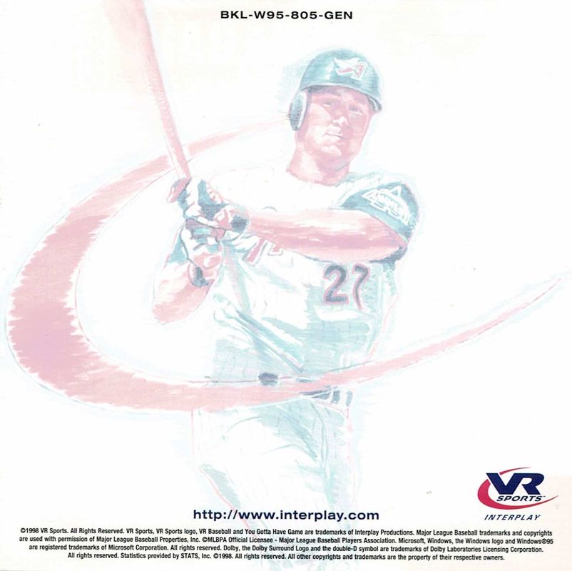 Other for VR Baseball 2000 (Windows): Jewel Case - Left Inlay
