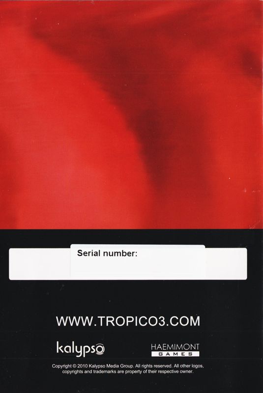 Manual for Tropico 3: Gold Edition (Windows): Back (52-page)