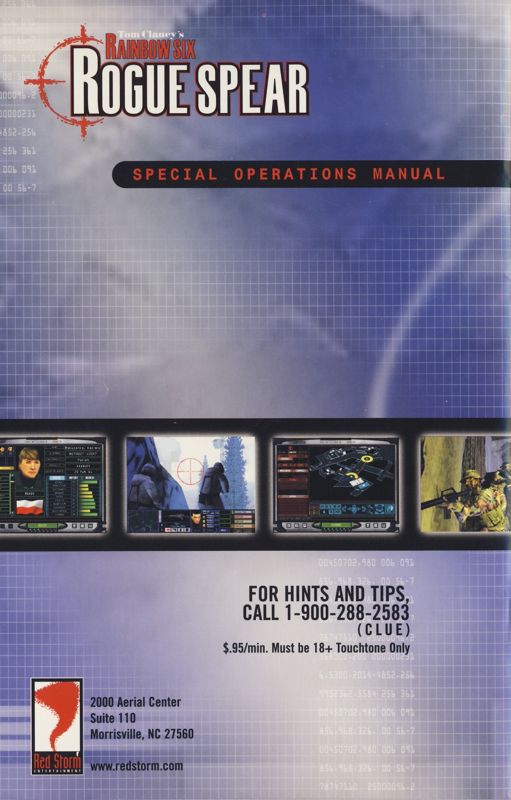 Manual for Tom Clancy's Rainbow Six: Rogue Spear (Windows): Back