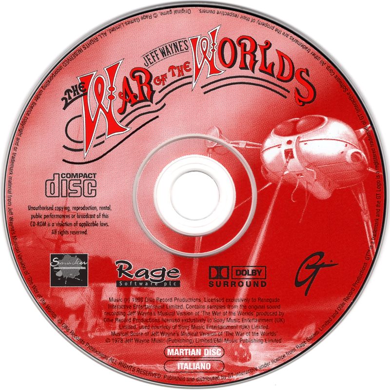 Media for Jeff Wayne's The War of the Worlds (Windows): Martian Disc
