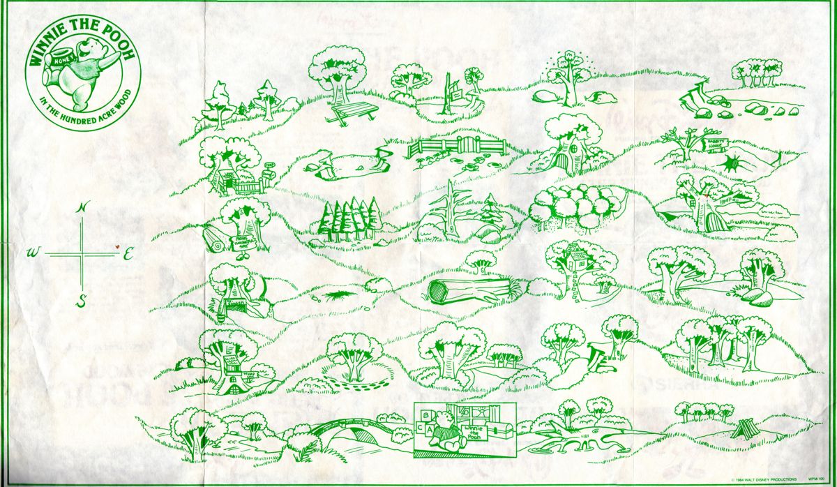 Map for Winnie the Pooh in the Hundred Acre Wood (Apple II)