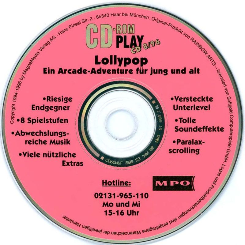 Media for Lollypop (DOS) (CD-ROM PLAY, 08/1996)