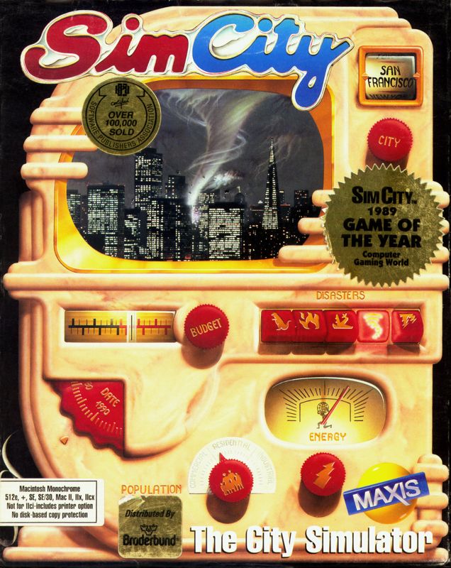 Front Cover for SimCity (Macintosh)
