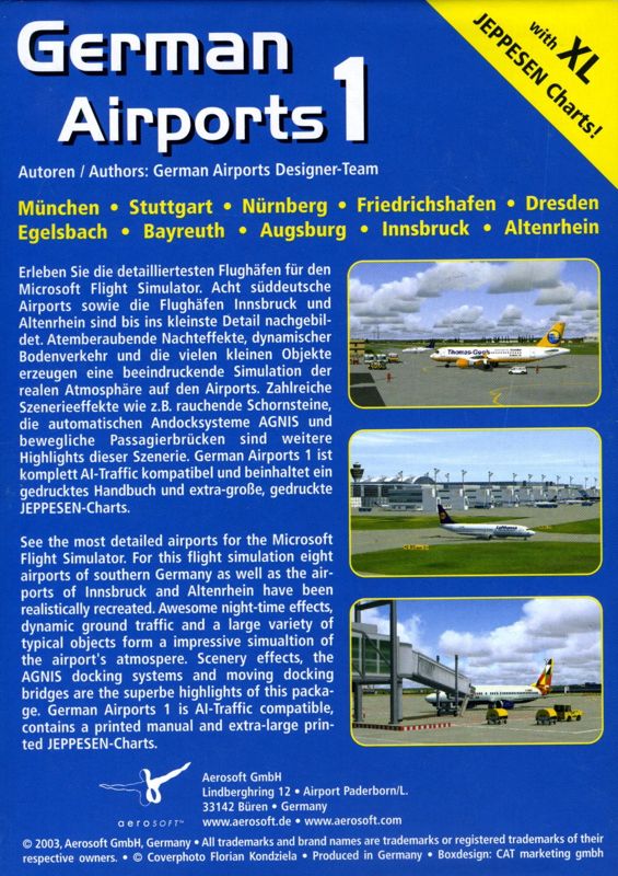 Back Cover for German Airports 1 (Windows)