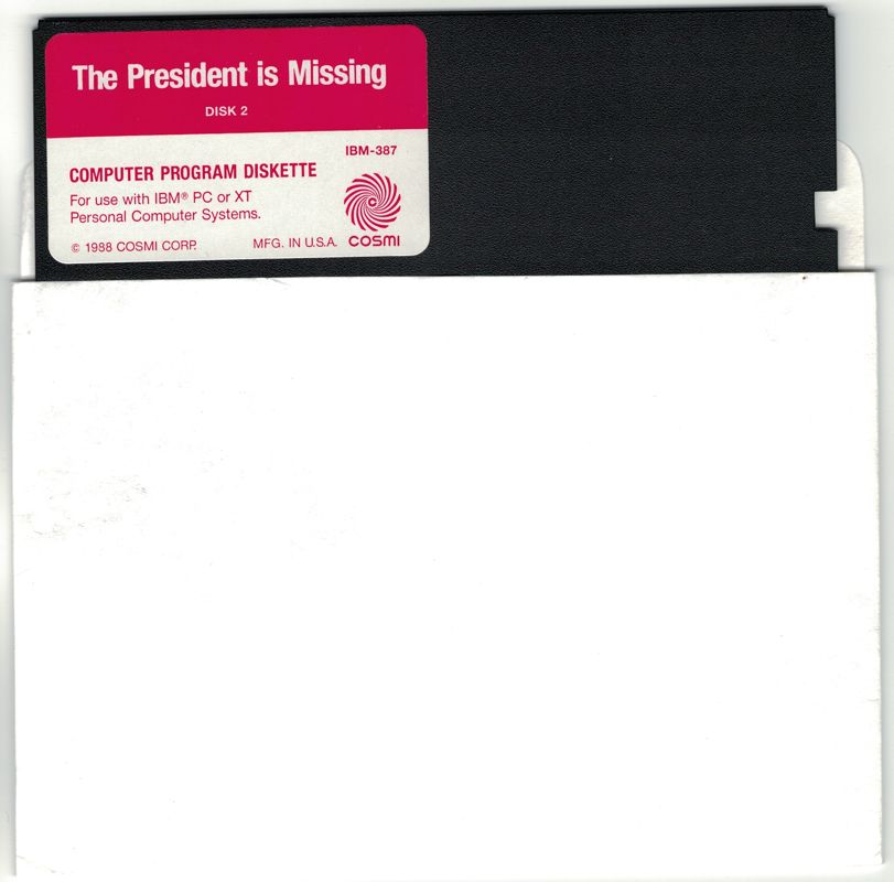 Media for The President is Missing (DOS) (5.25" Disk release): Disk 2/2