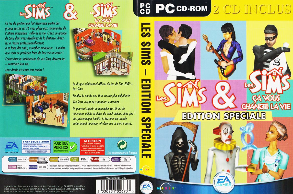 Full Cover for The Sims & The Sims Livin' It Up (Windows)