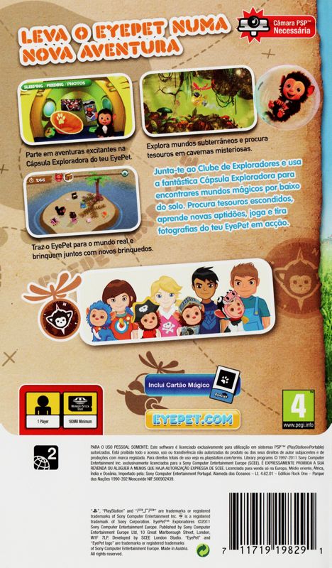 Back Cover for EyePet Adventures (PSP)