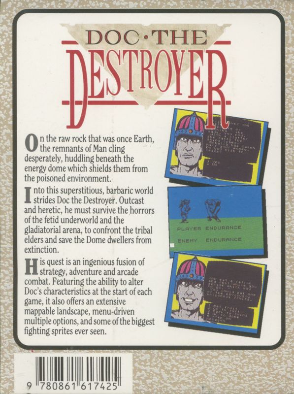 Back Cover for Doc the Destroyer (ZX Spectrum)