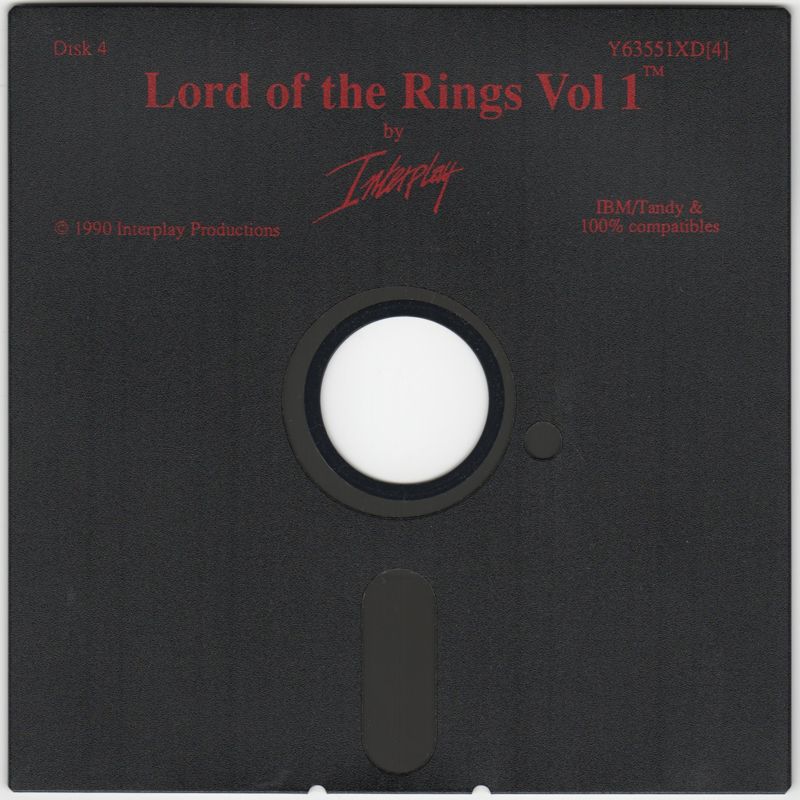 Media for J.R.R. Tolkien's The Lord of the Rings, Vol. I (DOS): Disk 4/5