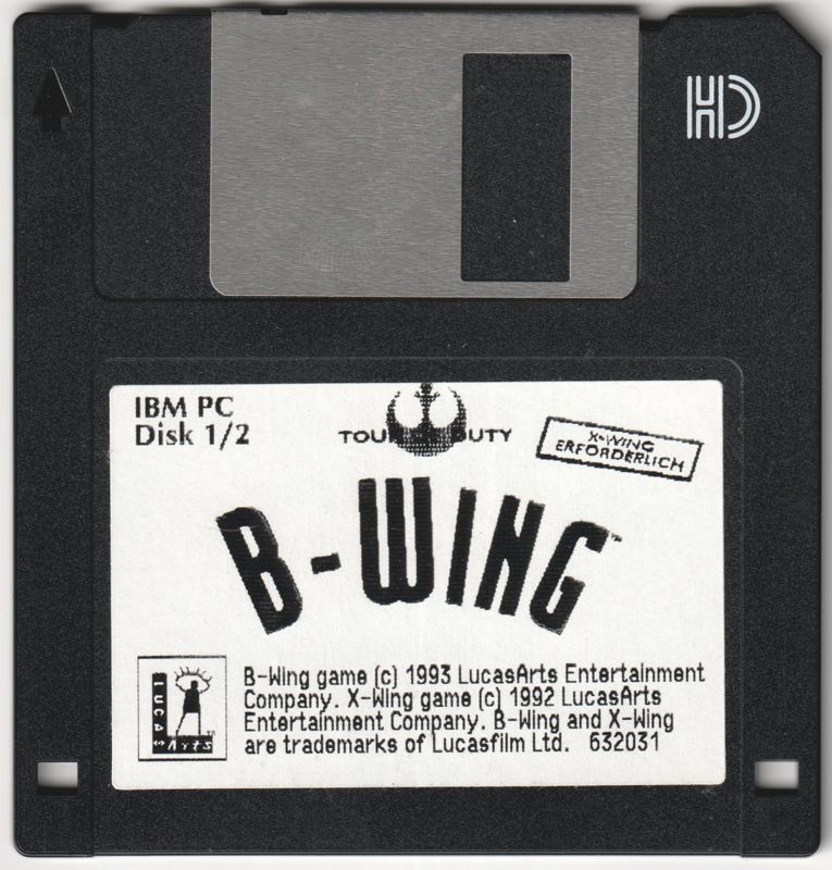 Media for Star Wars: X-Wing - B-Wing (DOS): Disk 1/2