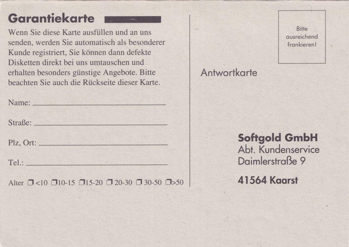 Other for Star Wars: X-Wing - B-Wing (DOS): Registration Card