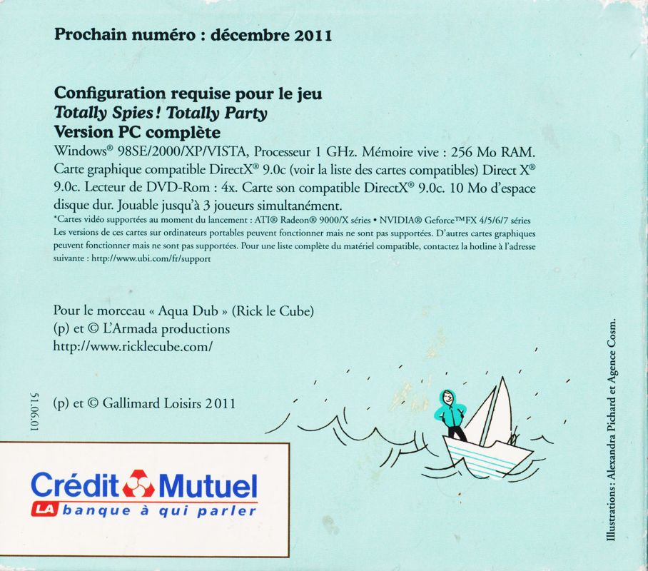 Back Cover for Totally Spies! Totally Party (Windows) ("popcorn" digital magazine (Fall 2011))