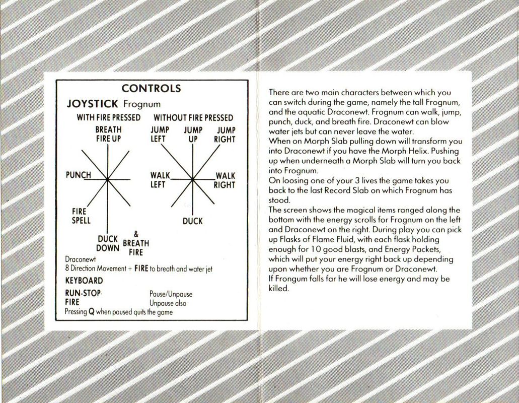 Manual for Draconus (Commodore 64)