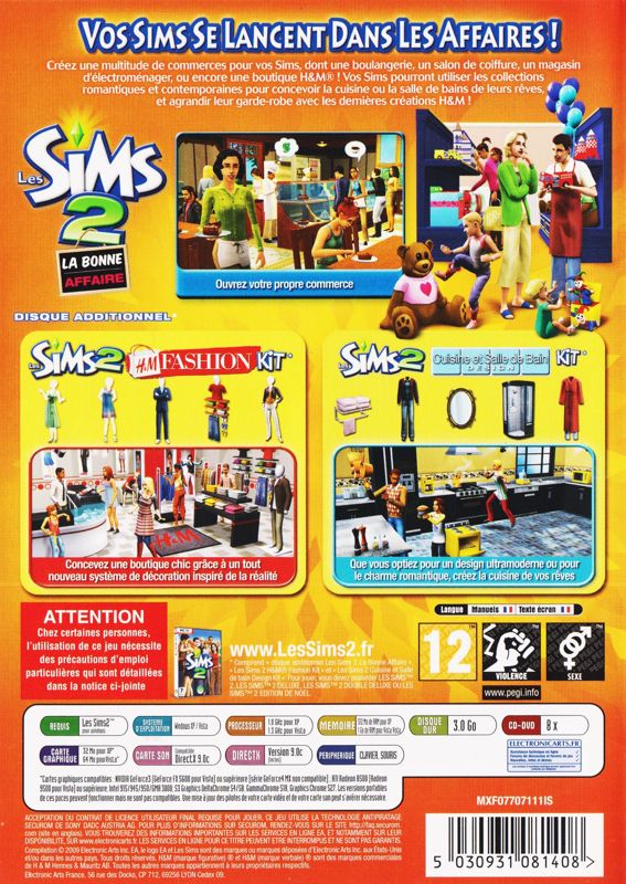 Back Cover for The Sims 2: Best of Business Collection (Windows)
