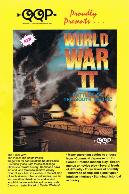 Soundtrack for World War II: Battles of the South Pacific (DOS): Catalog - Front
