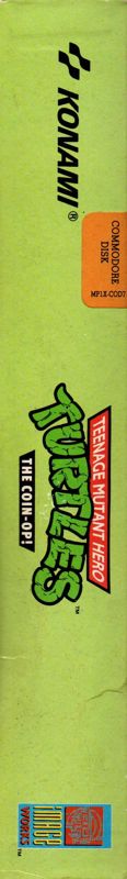 Spine/Sides for Teenage Mutant Ninja Turtles (Commodore 64) (Floppy disk release): Box - left side