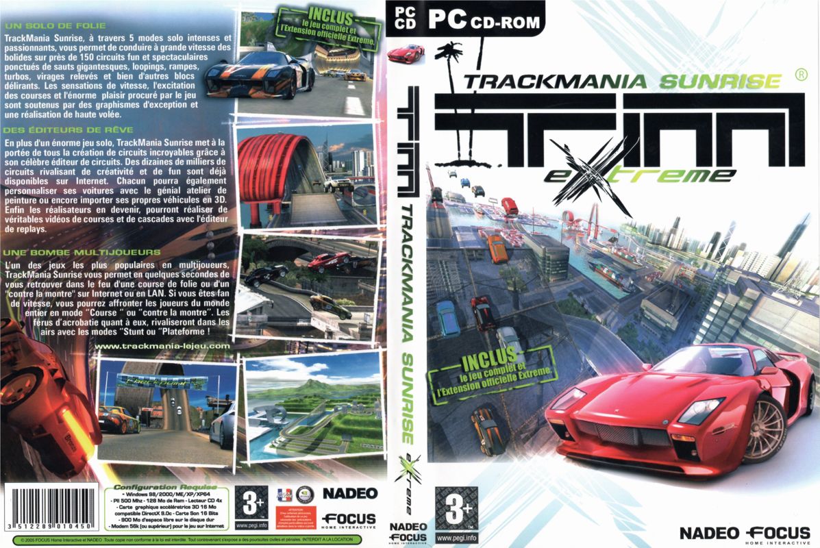 Full Cover for TrackMania Sunrise eXtreme + TrackMania Nations ESWC (Collector's Edition) (Windows): Game 1/2