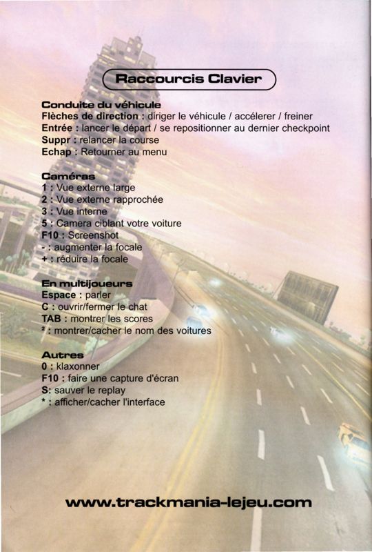 Manual for TrackMania Sunrise eXtreme + TrackMania Nations ESWC (Collector's Edition) (Windows): Game 1/2