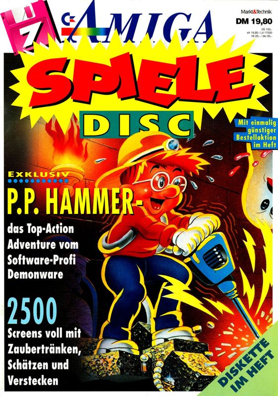 Front Cover for P. P. Hammer and His Pneumatic Weapon (Amiga) (Amiga Spiele Disc 07/1992)