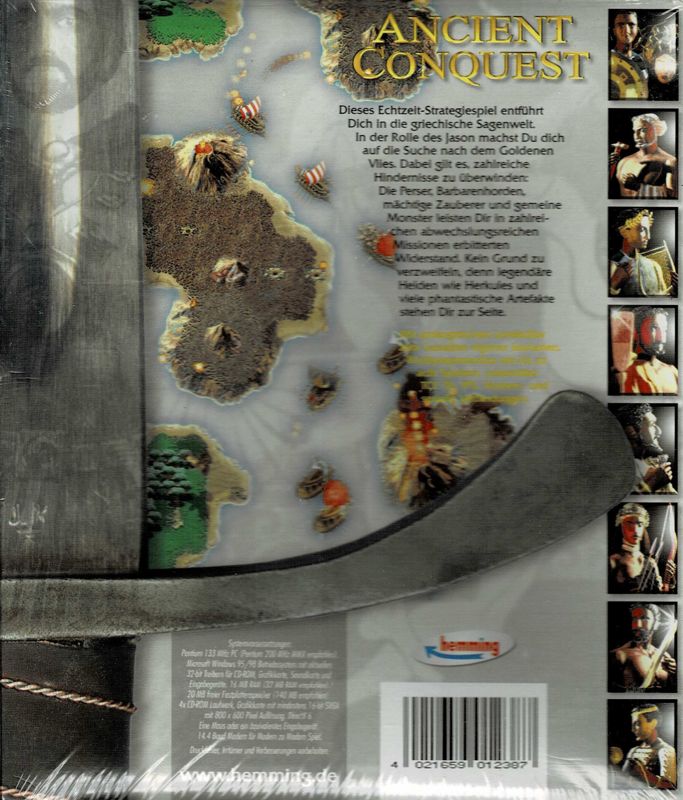 Back Cover for Ancient Conquest: Quest for the Golden Fleece (Windows)