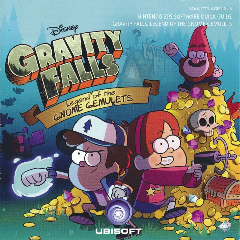 Manual for Disney Gravity Falls: Legend of the Gnome Gemulets (Nintendo 3DS): Front