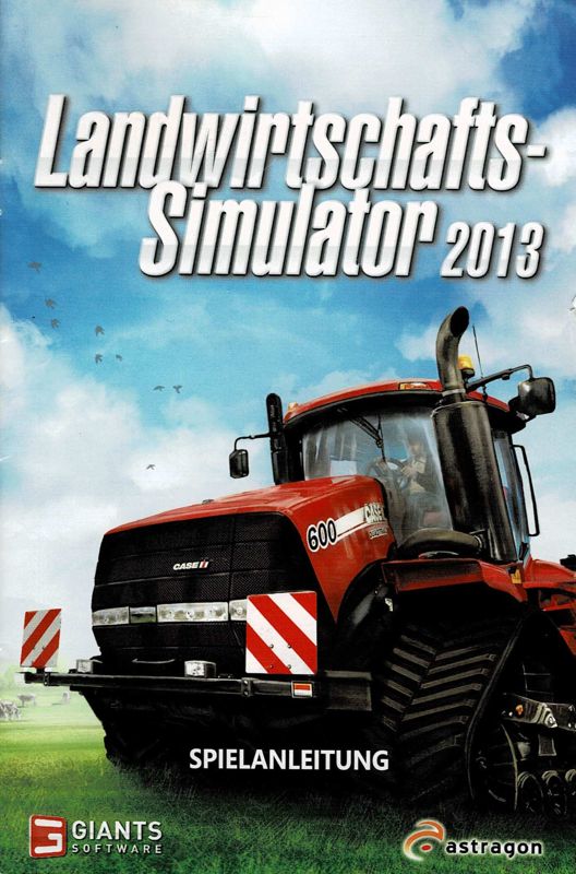 Manual for Farming Simulator 2013 (Windows): Front