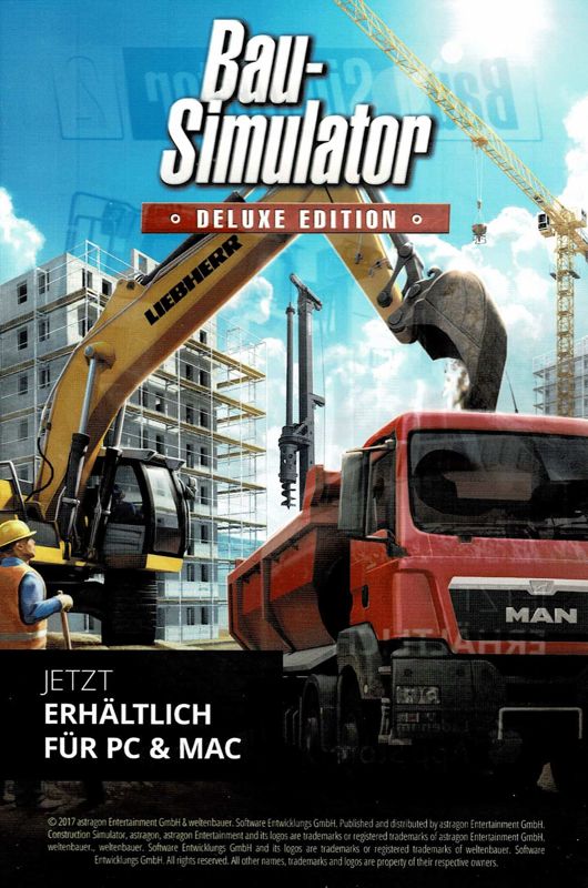 Advertisement for Construction Simulator 2015 (Macintosh and Windows) (Software Pyramide release): Front