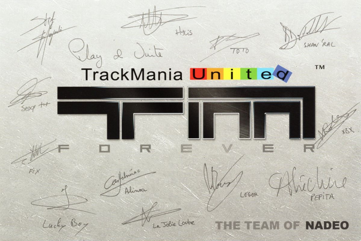 Advertisement for TrackMania United Forever (Windows) (WCG Edition): Front