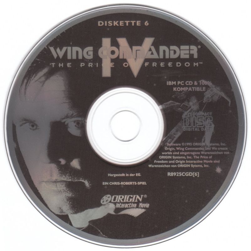 Media for Wing Commander IV: The Price of Freedom (DOS) (EA CD-ROM Classics release): Disc 6