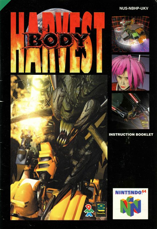 Manual for Body Harvest (Nintendo 64): Front