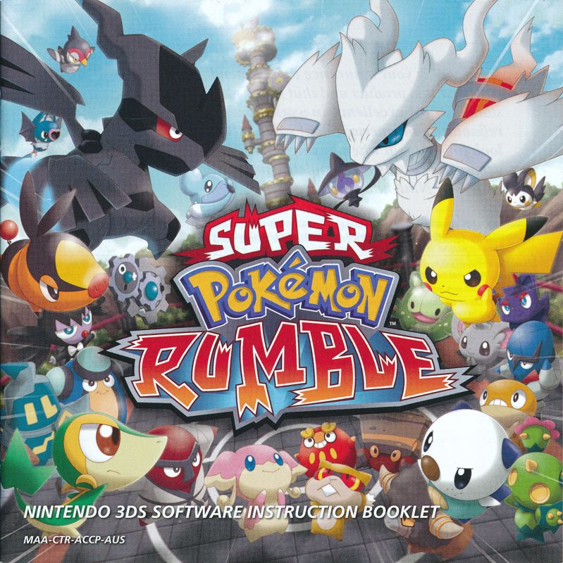 Manual for Pokémon Rumble Blast (Nintendo 3DS): Front