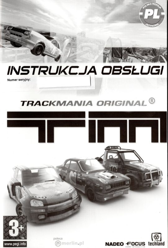 Manual for TrackMania Original (Windows): Front