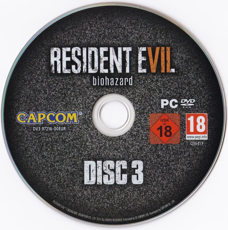 Media for Resident Evil 7: Biohazard (Windows): Disc 3