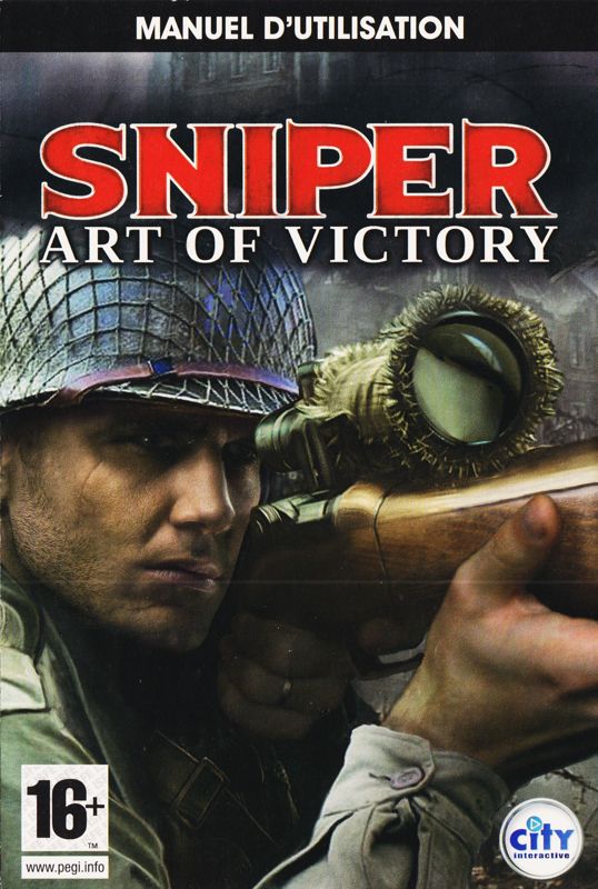 Manual for Sniper: Art of Victory (Windows): Front (4-page/2-folded)