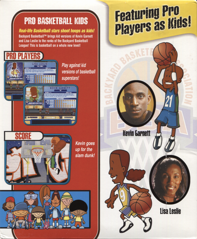 Inside Cover for Backyard Basketball (Macintosh and Windows): Right