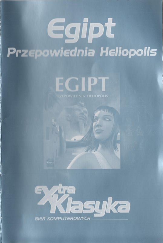 Manual for Egypt II: The Heliopolis Prophecy (Windows) (eXtra Klasyka release): Front